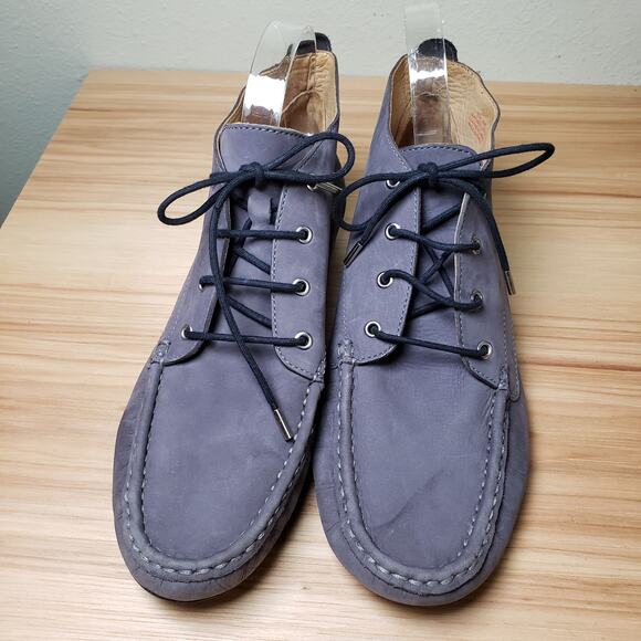 Marc Joseph New York Men\'s 9.5 5th Street Suede Leather Moccasin Gray Lace Up‎ main image 6